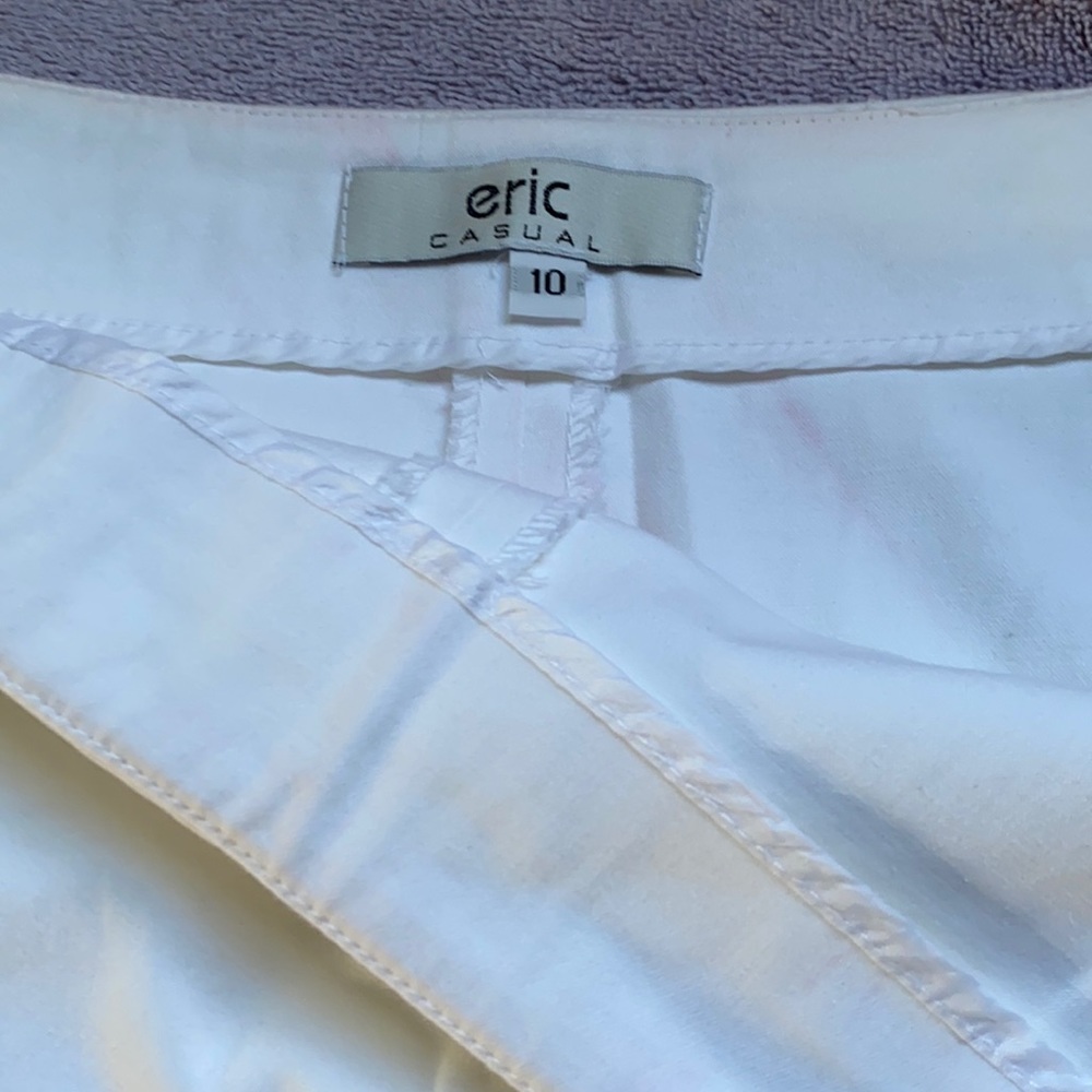 White skirt, size 10 By Eric Casual